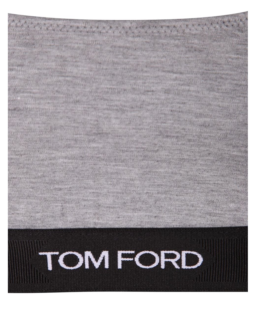 Tom Ford Gray Logo Band Bralette
