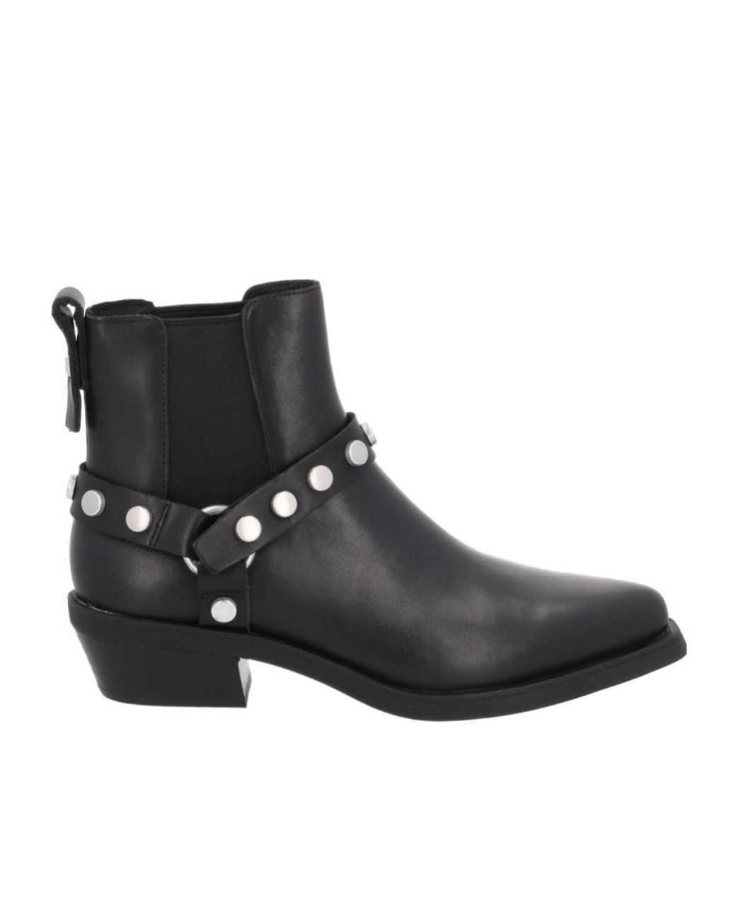 Ash Black Pointed-Toe Ankle Boots