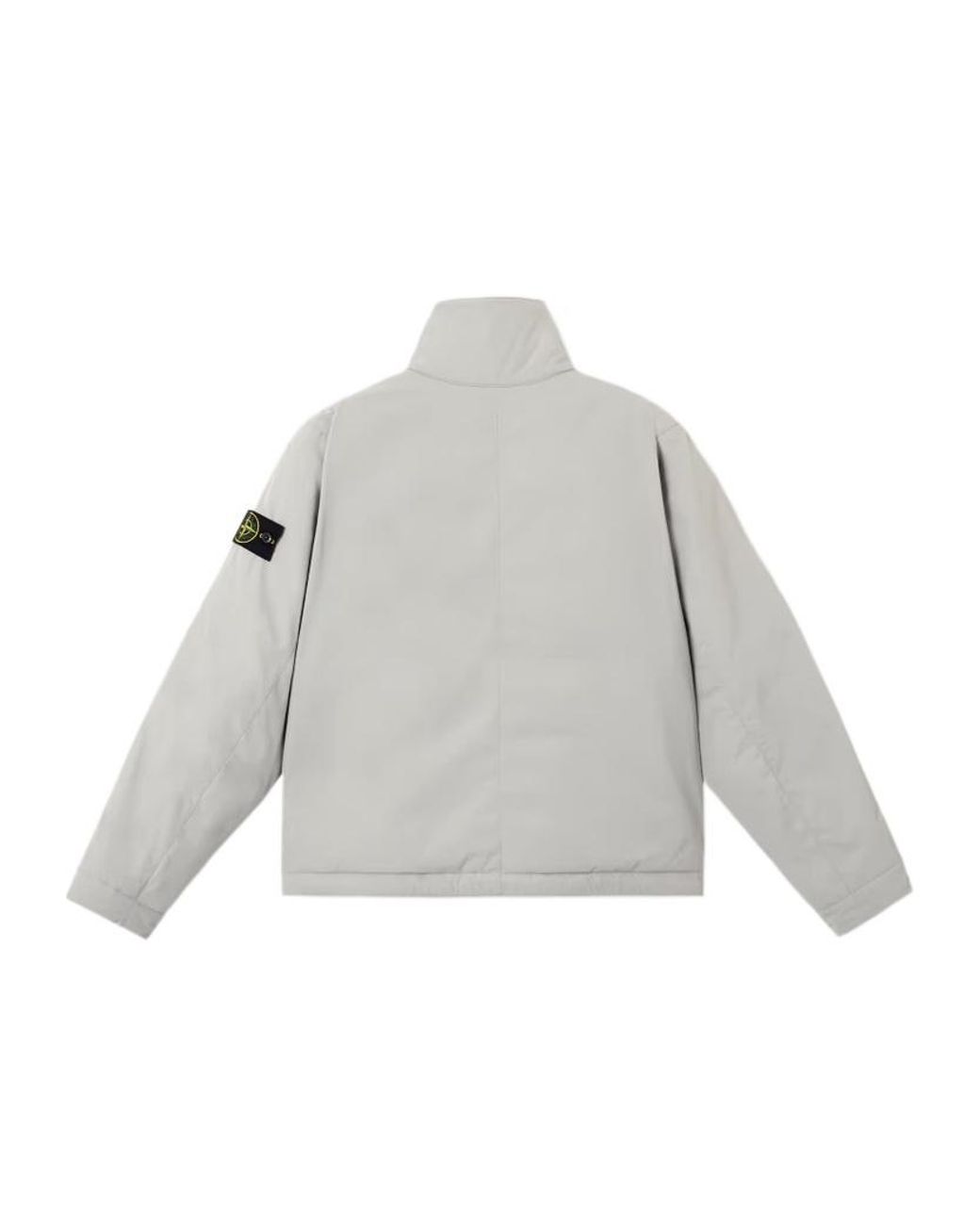 Stone Island White Logo Patch High Neck Jacket for men