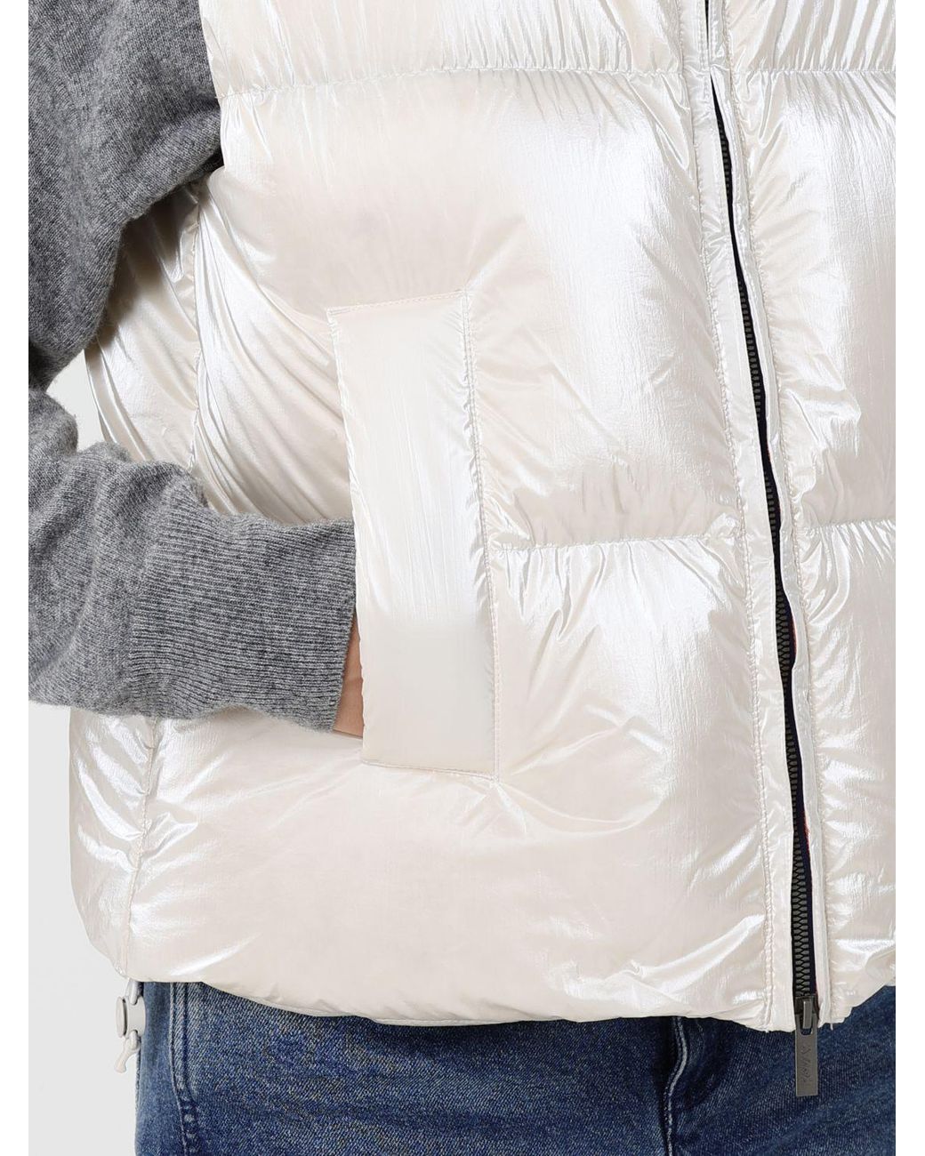 K-Way Natural Thille Thermo Pearly Zip-Up Puffed Gilet