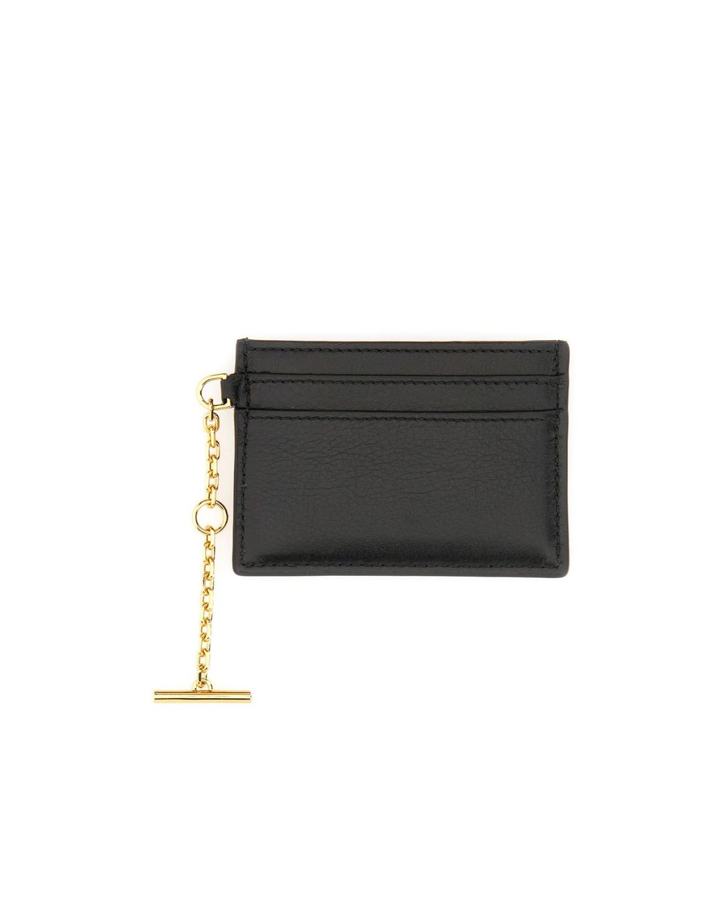 McQueen Black Sling Logo Plaque Card Holder