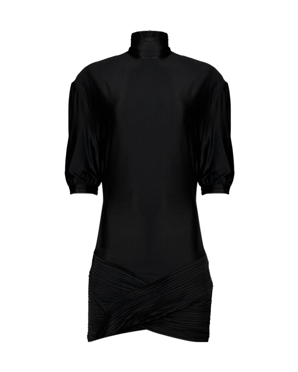 Rabanne Black Mini Dress With Ruched Details