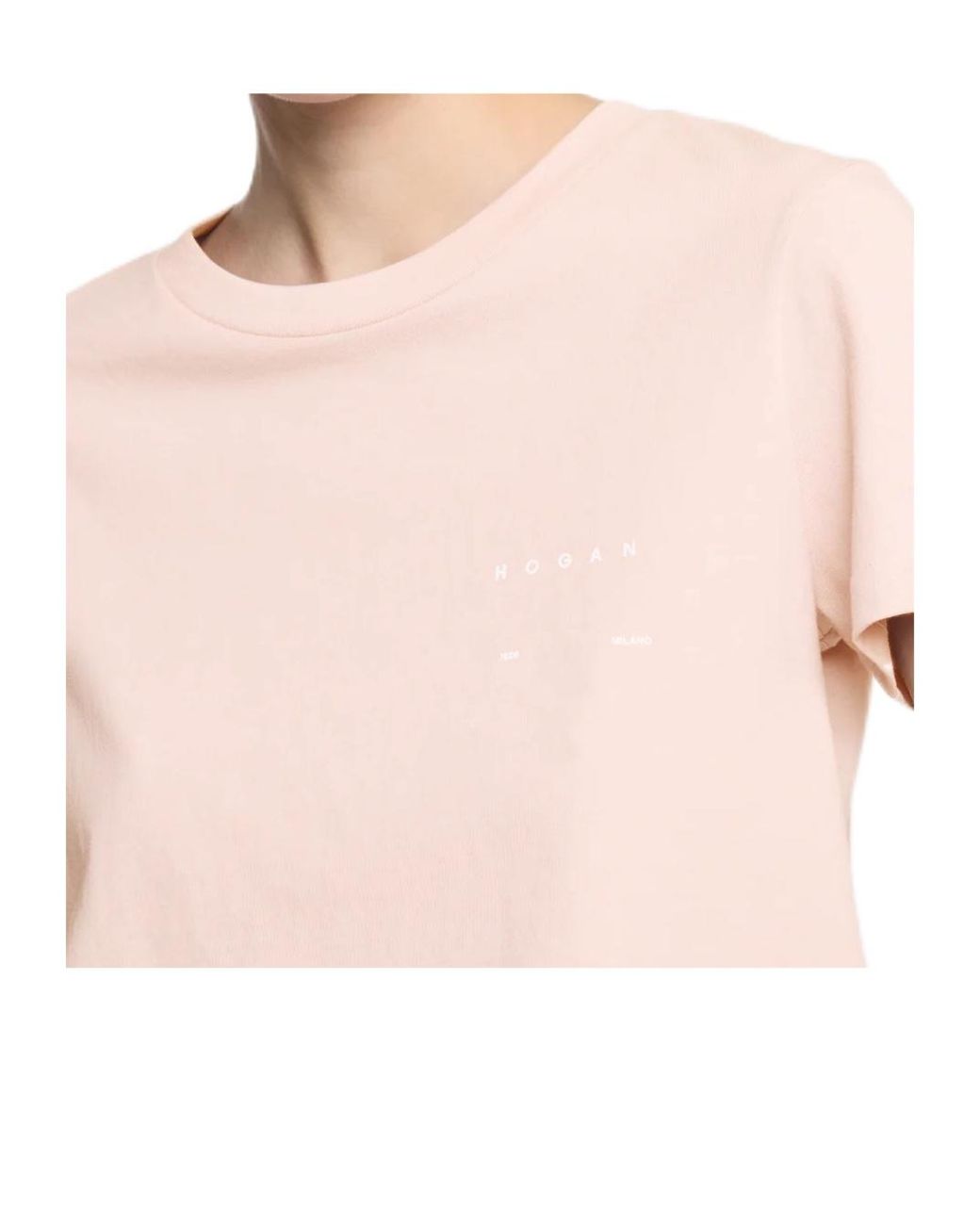 Hogan Pink Logo-Print T-Shirt