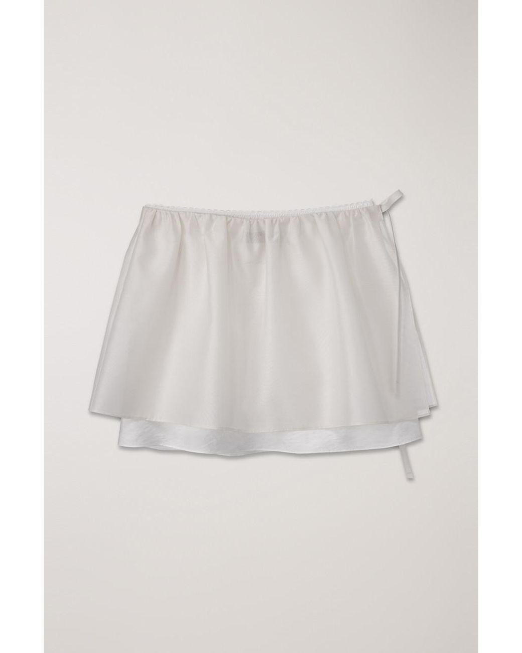 DUNST White Layered Mini Skirt