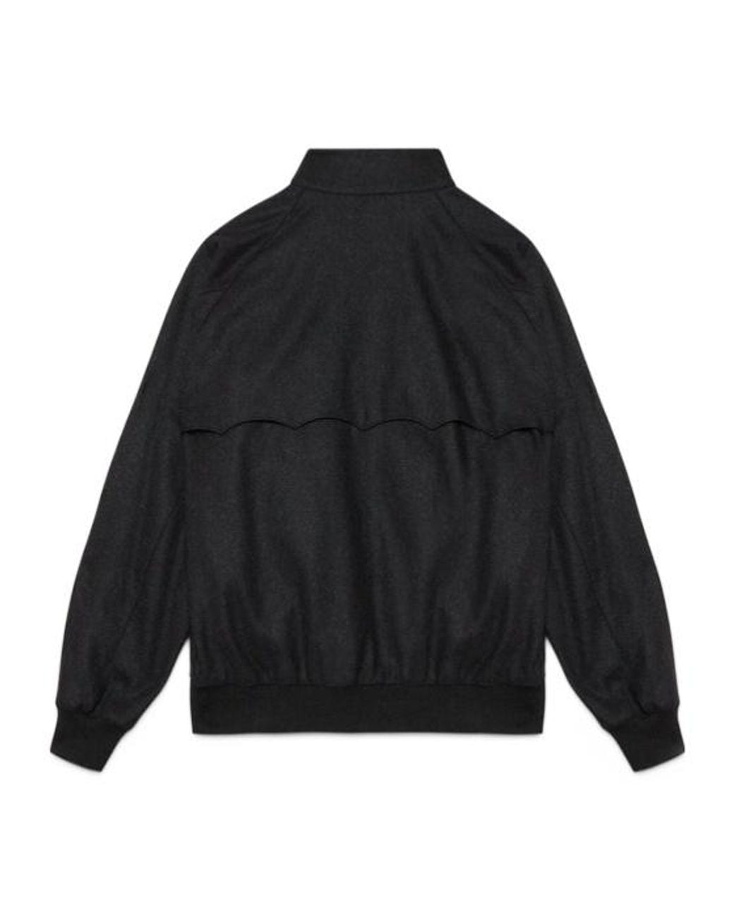Baracuta Black G9 Melton Zip Bomber Jacket for men