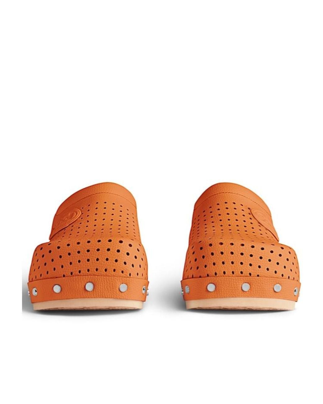 Balenciaga Orange X Scholl Square-Toe Clogs