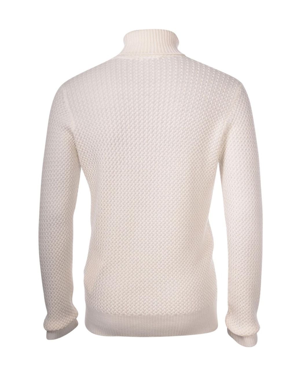 Gran Sasso Gray Cable Knit Pullover for men