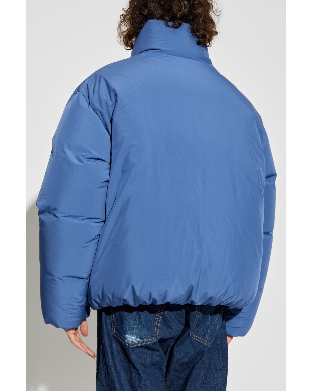 DSquared² Blue Zip-Up High Neck Down Jacket for men