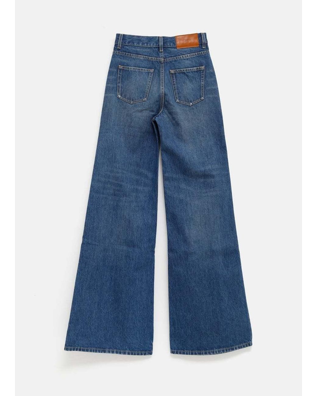Chloé Blue Chloé Logo Patch Flared Jeans