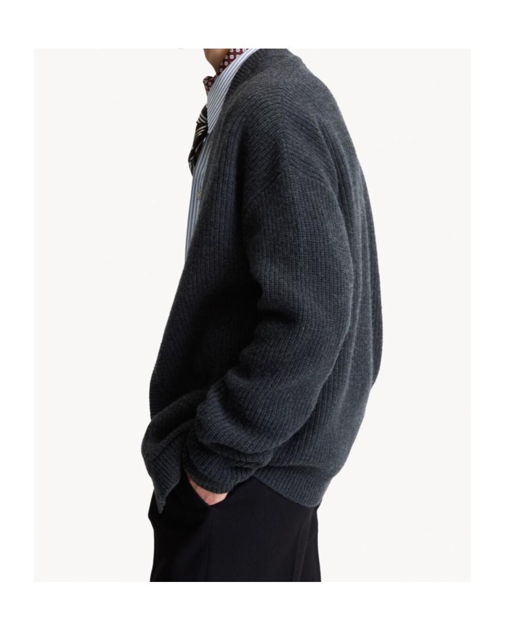 Saint Laurent Black V-Back Cardigan for men