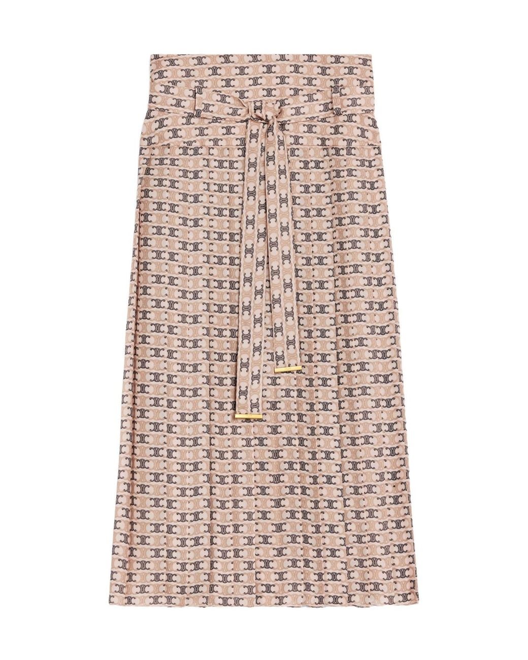 Céline Natural Pleated Skirt