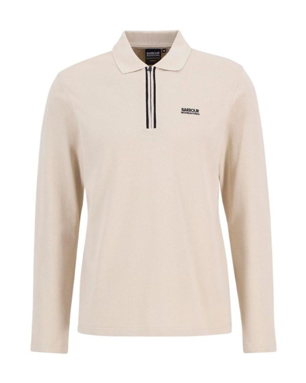 Barbour Natural Long-Sleeved Polo Shirt for men