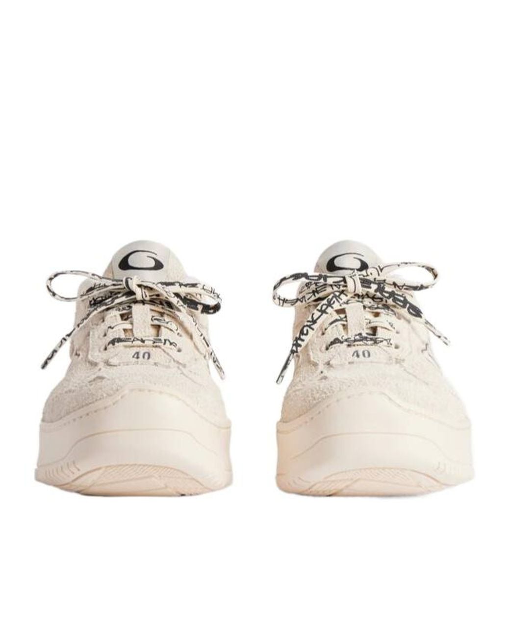 Balenciaga White Hamptons Platform Sneakers