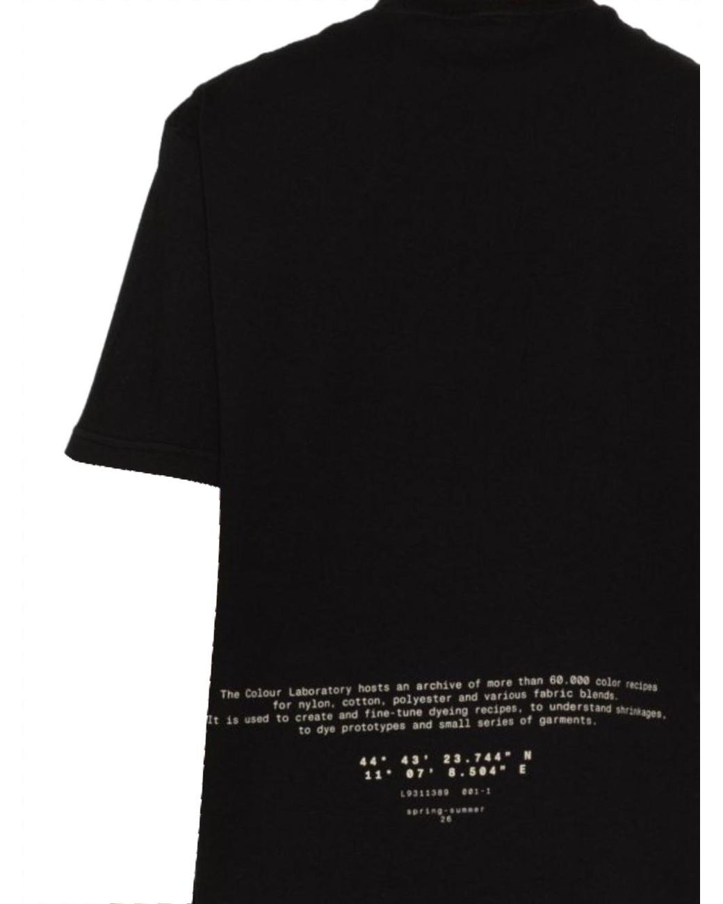 Stone Island Black Compass Printed Regular-Fit T-Shirt for men
