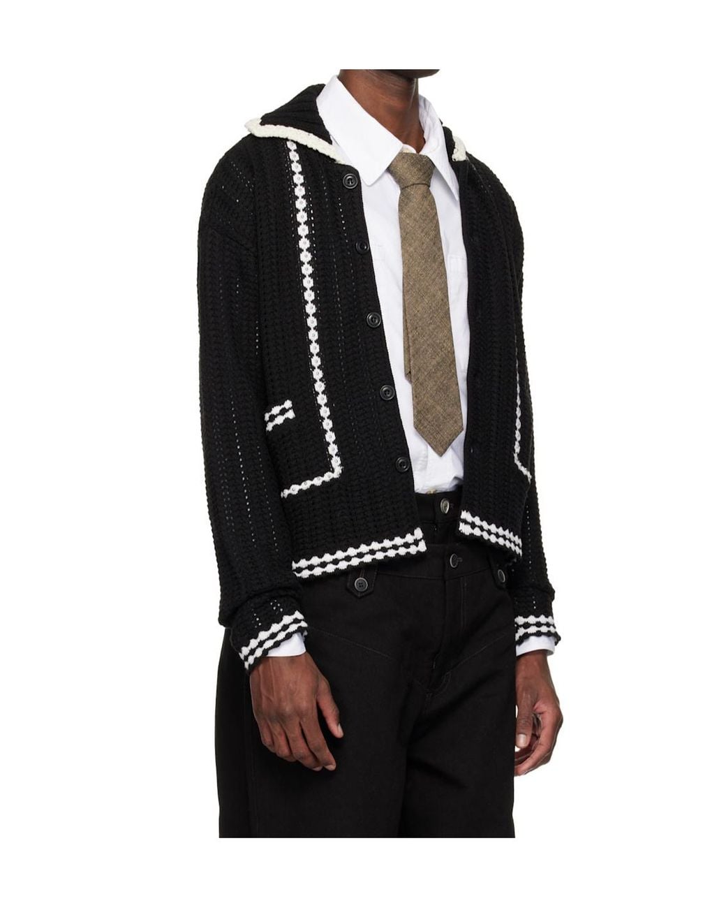 ANDERSSON BELL Black Fantasia Cardigan for men