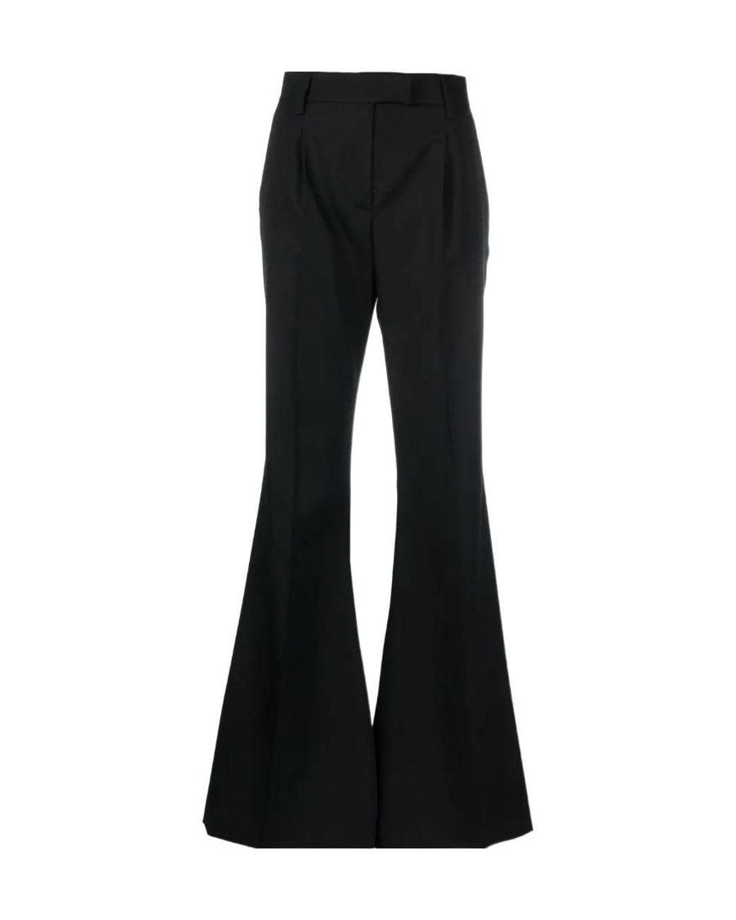 Prada Black Logo-Plaque Cropped Tailored Trousers