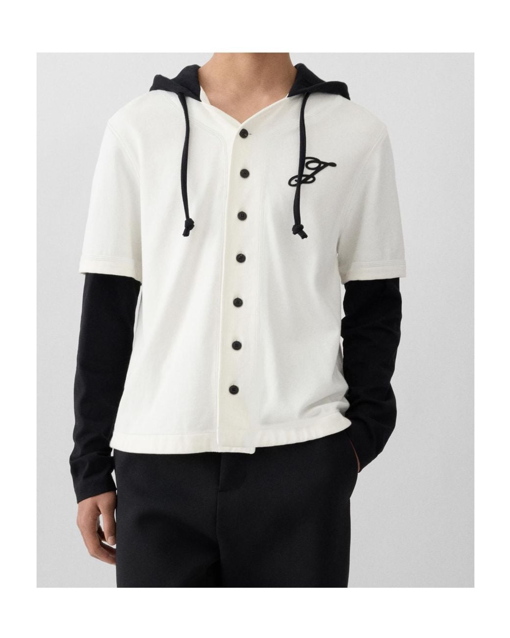 Jacquemus White Letro Layered Hoodie for men