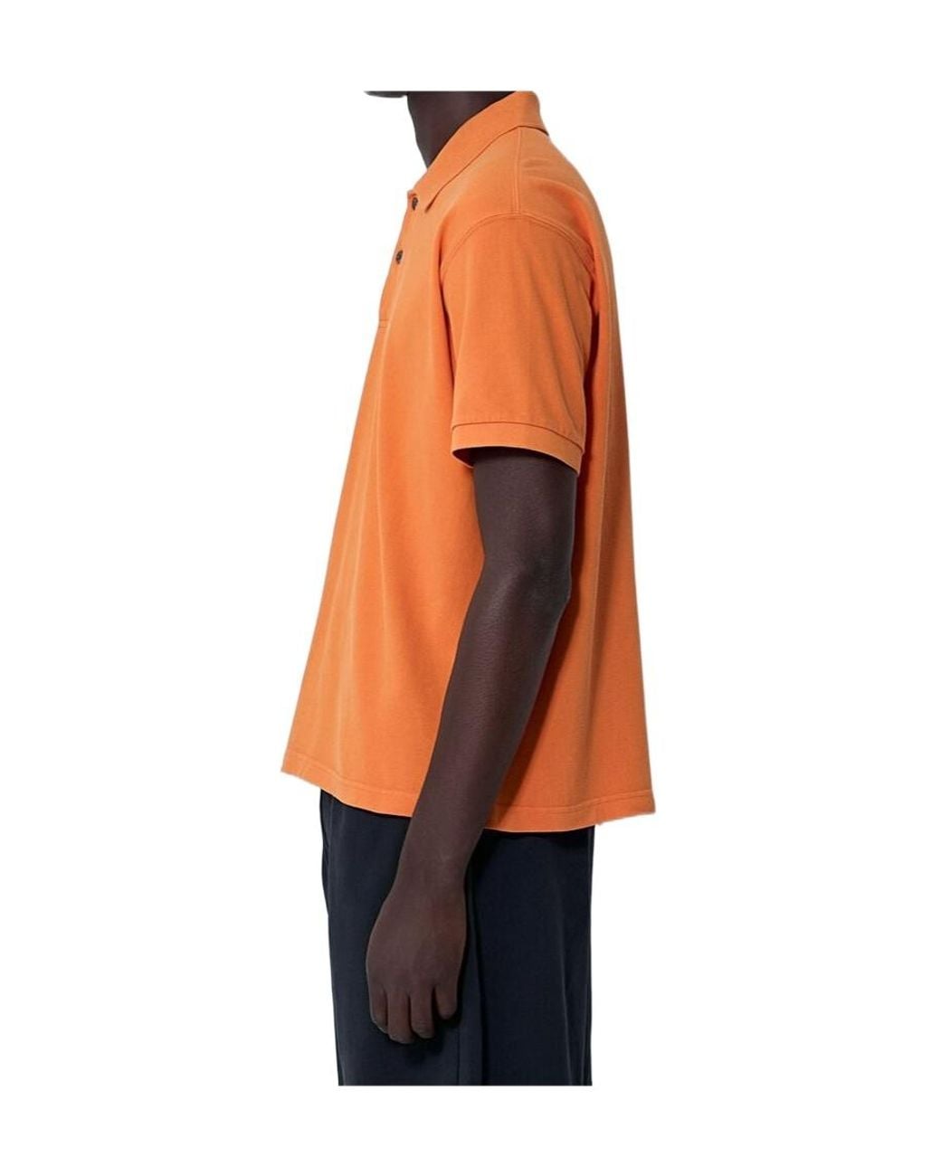Stussy Orange Short-Sleeved Polo Shirt for men