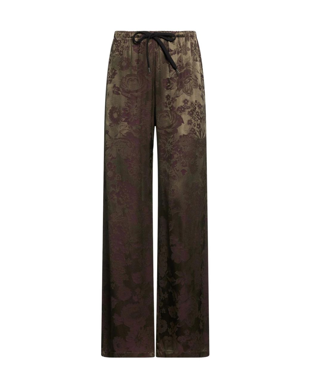 MM6 by Maison Margiela Brown Patterned Wide-Leg Trousers