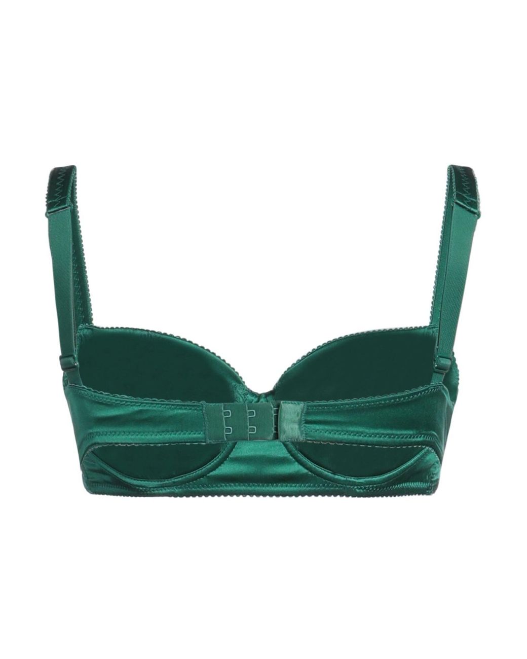 Dolce & Gabbana Green Lace V-Neck Bra