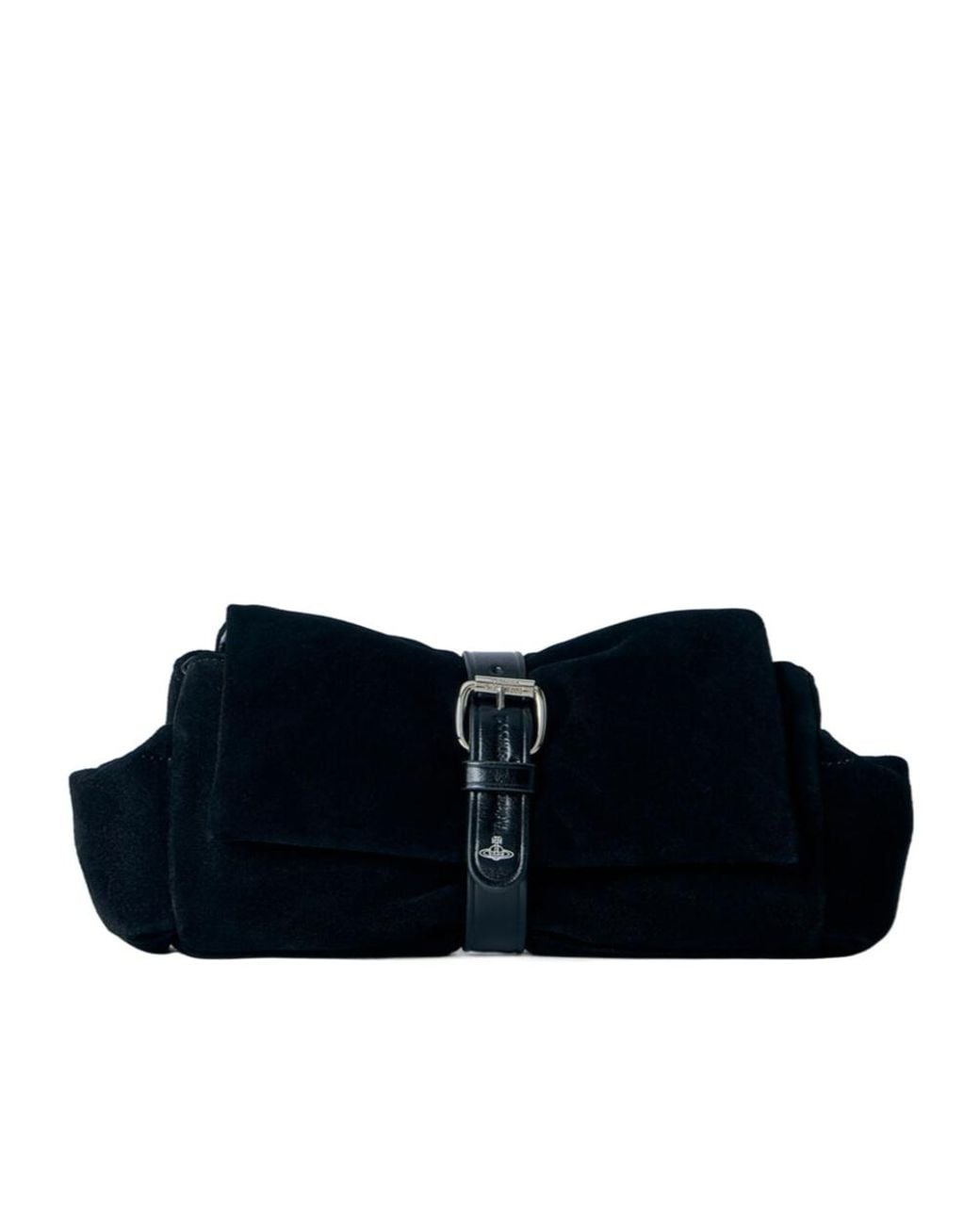 Vivienne Westwood Black Hazel Treasure Buckle-Detail Chained Clutch Bag