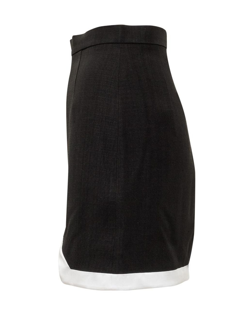 Casablanca Black Curved Cut-Out Detailed Mini Skirt