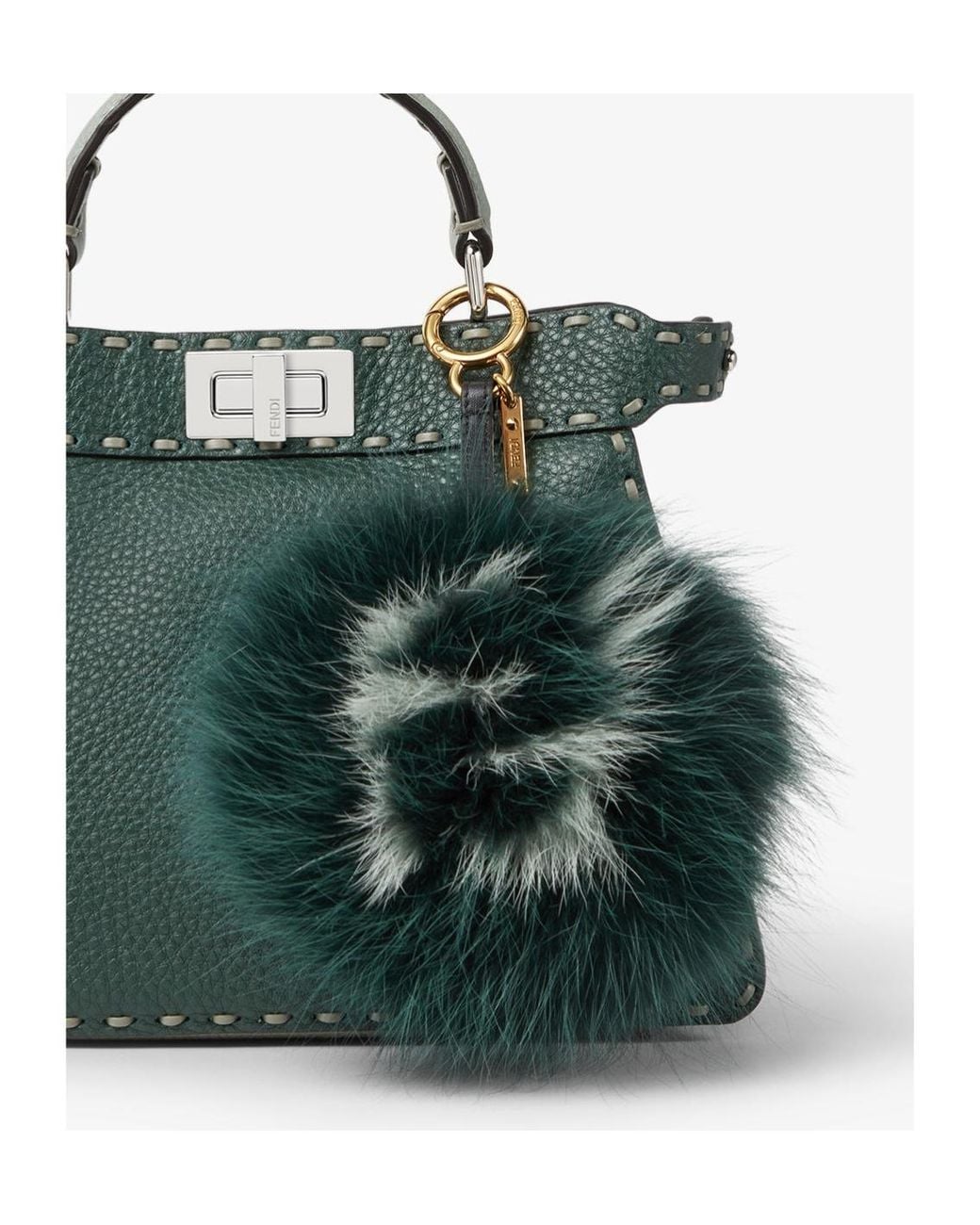 Fendi Green Fox Fur Charm