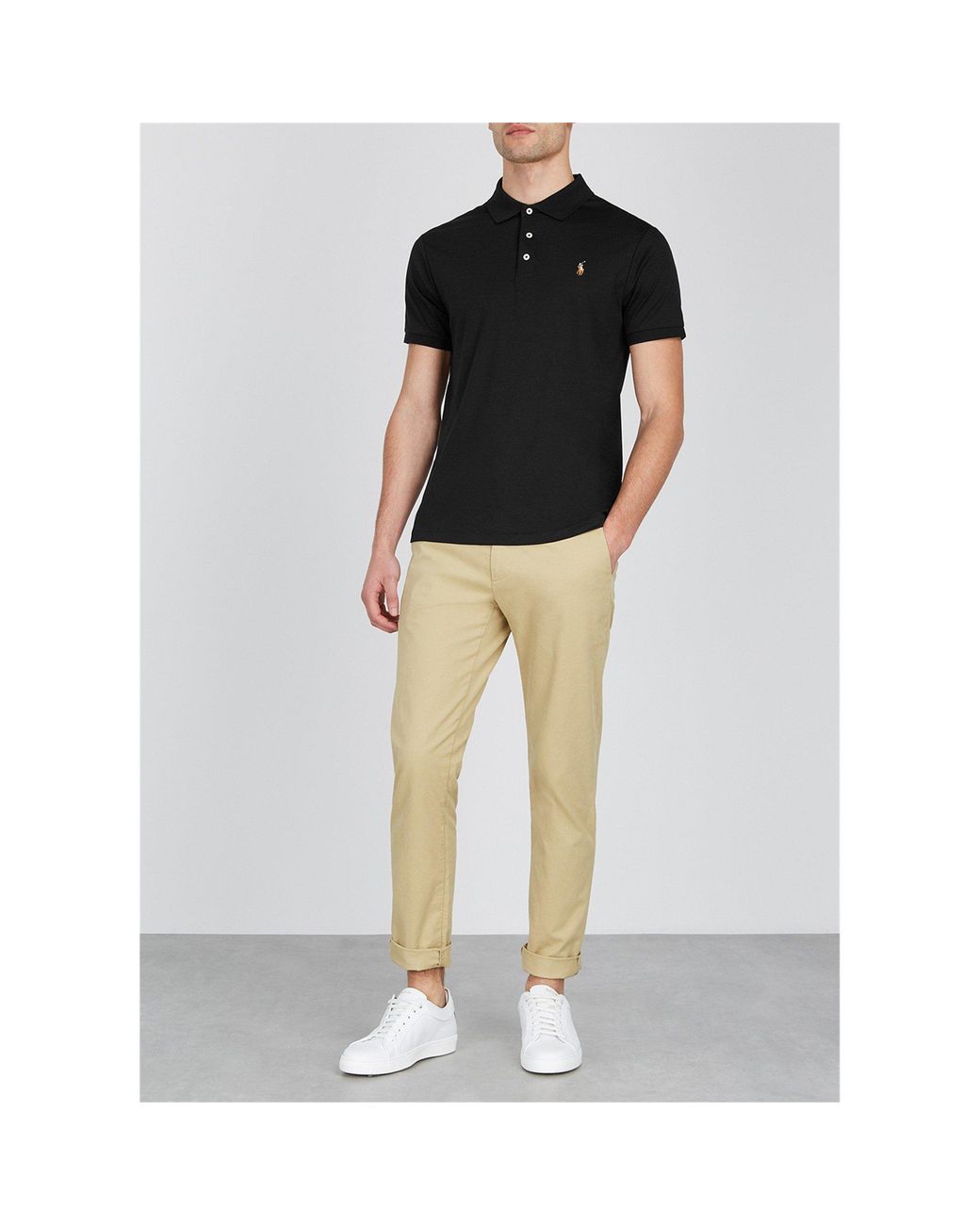 Polo Ralph Lauren Black Simple Polo Shirt for men