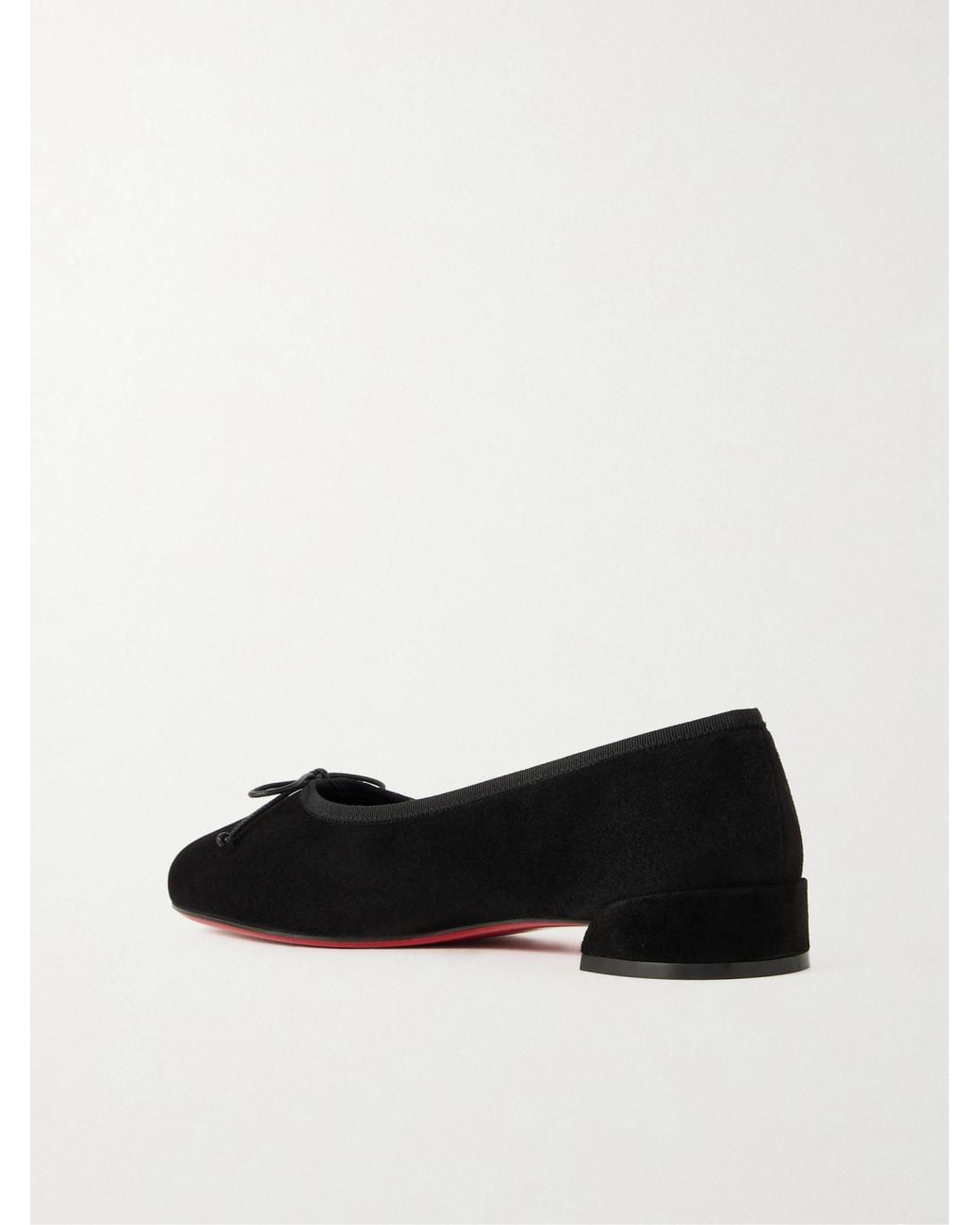 Christian Louboutin Black Suede Ballet Flats