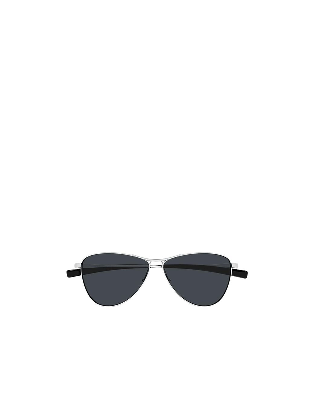 Saint Laurent White Eyewear Vesper Pilot Frame Sunglasses