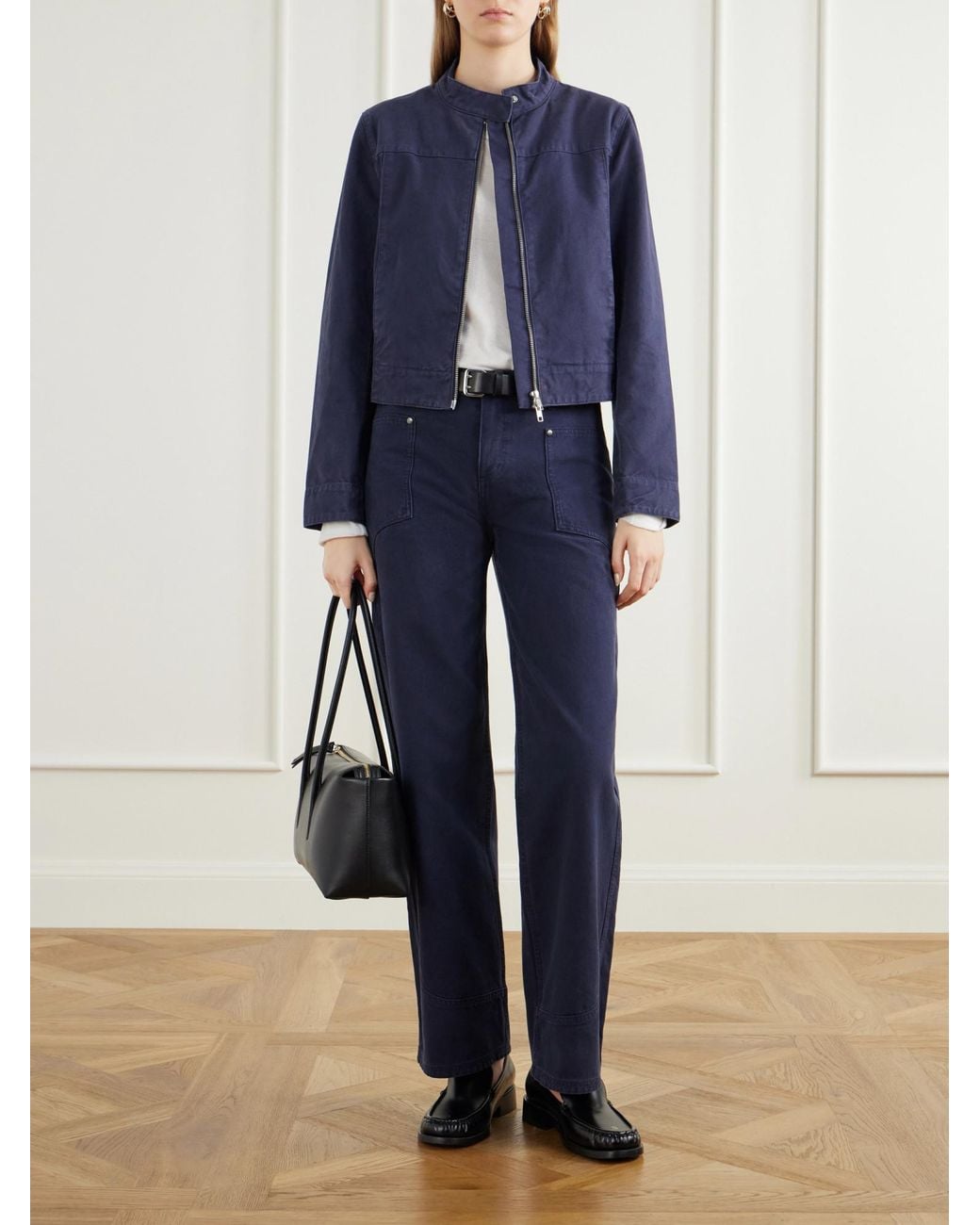 Still Here Blue Supply Paneled Mid-Rise Straight-Leg Jeans