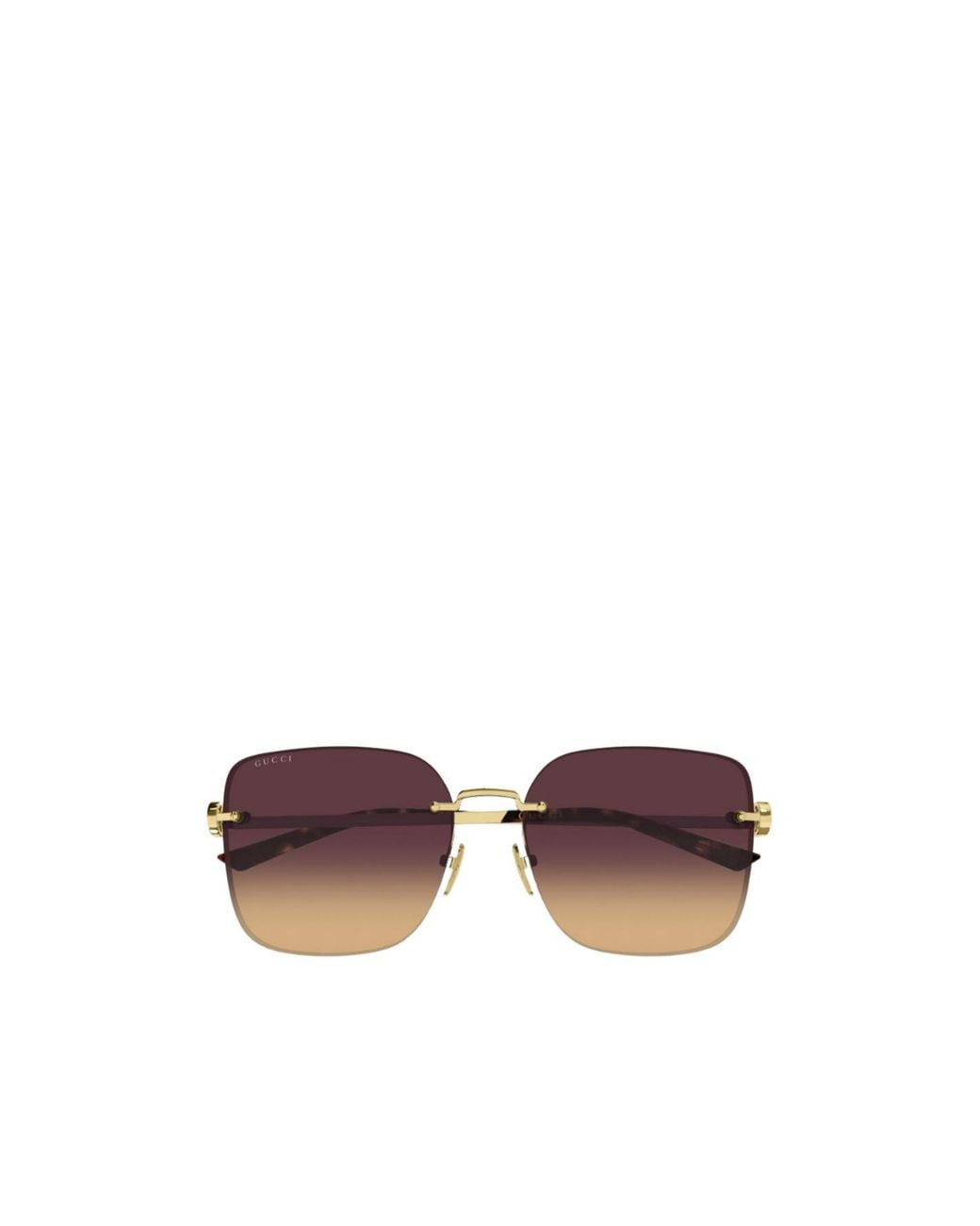 Gucci Purple Frameless Square Sunglasses
