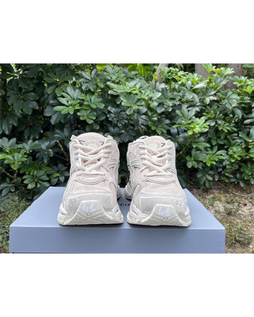 Balenciaga Gray Runner Lace-Up Sneakers for men