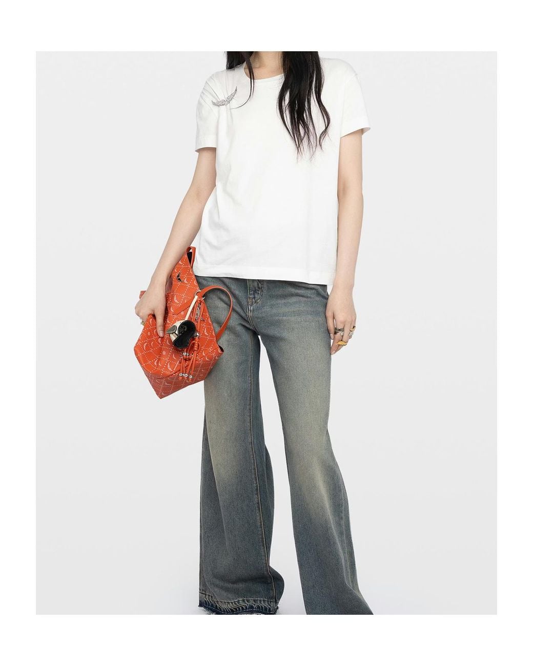 Zadig & Voltaire White Suzan Hc Embellished T-Shirt
