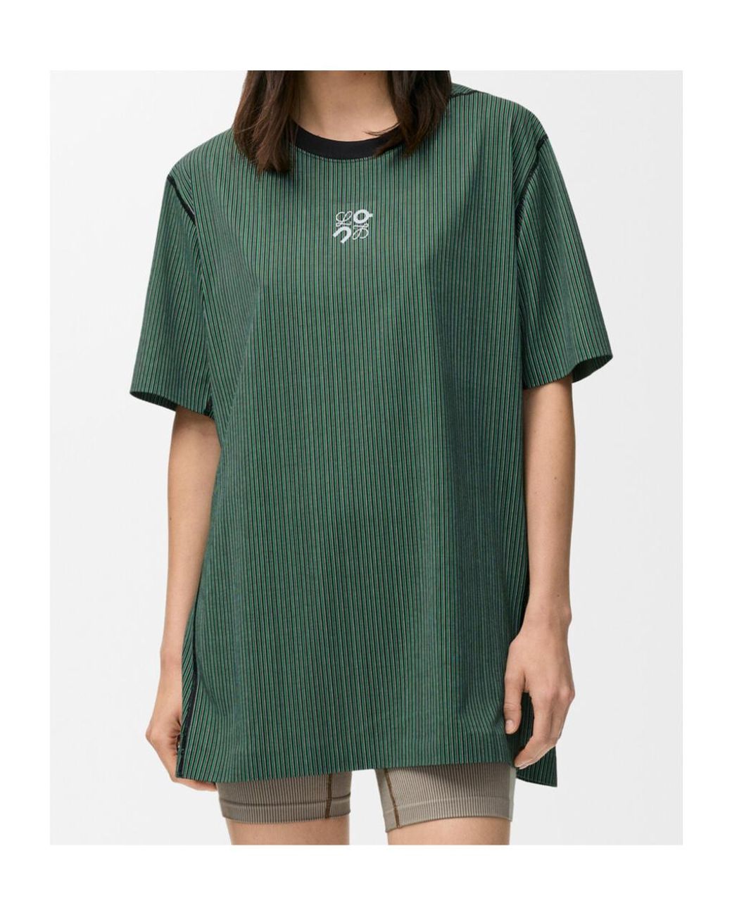 Loewe Green X On Active Woven T-Shirt for men