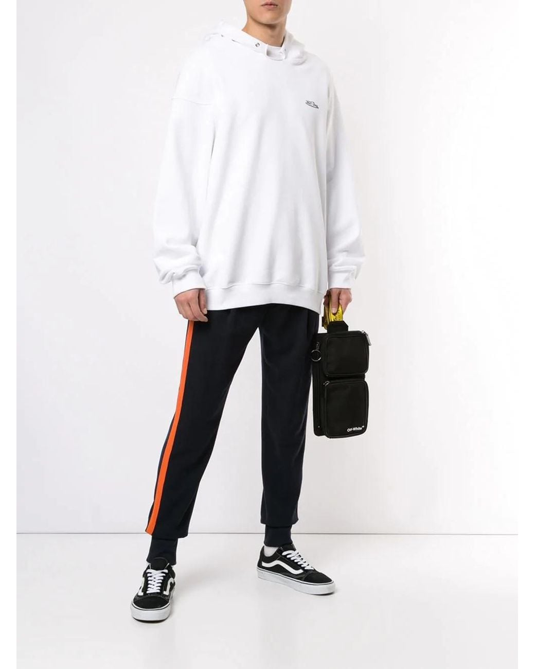 we11done White Hooded Hoodie for men