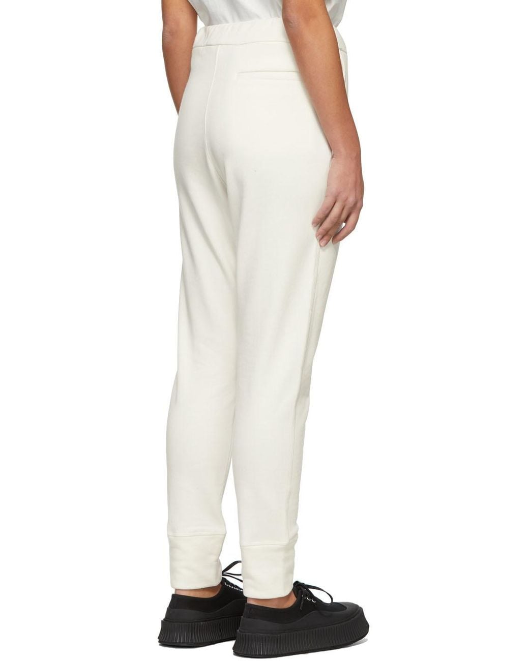 Jil Sander White Drawstring Tapered Track Pants