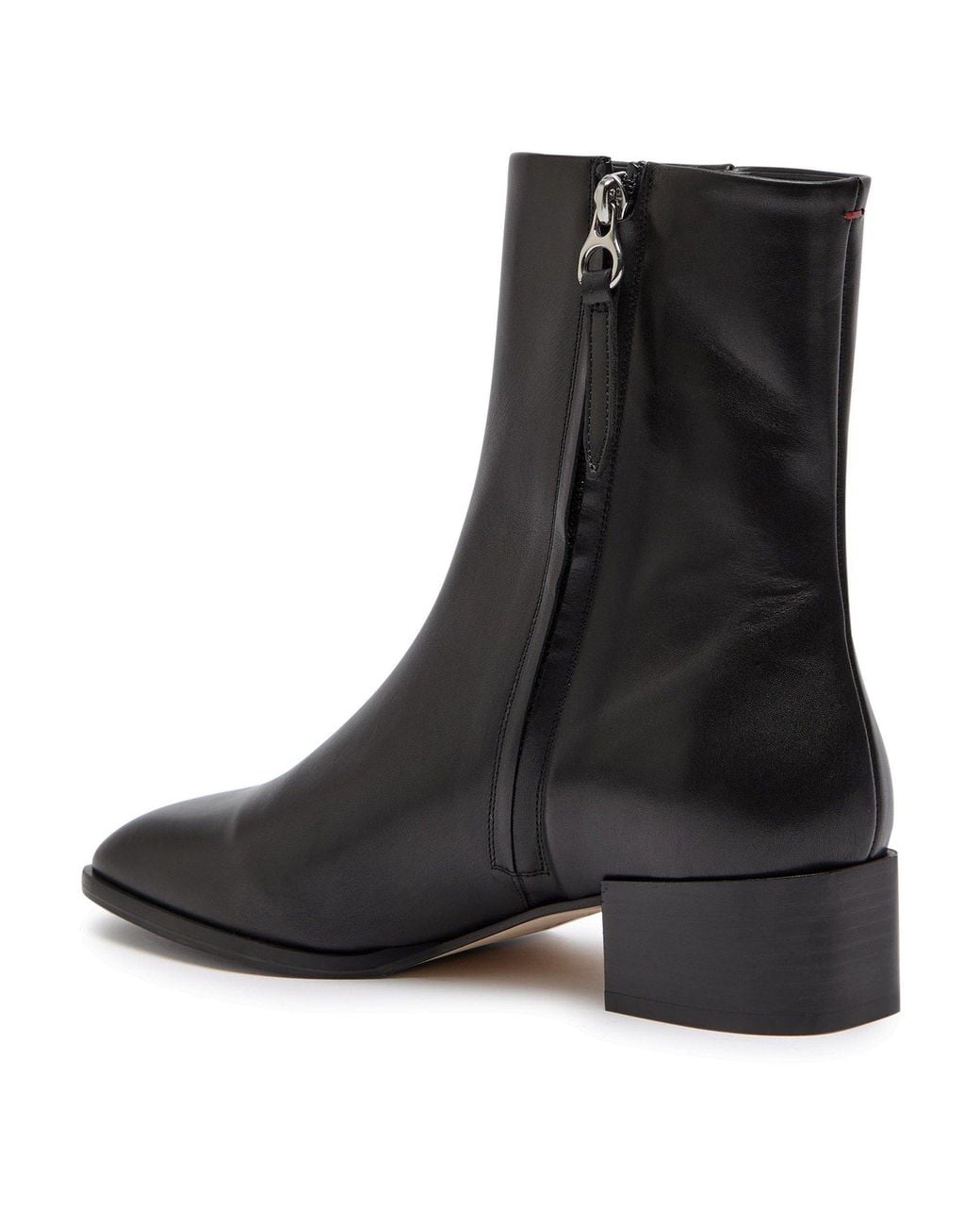 Ganni Black Leather Heeled Ankle Boots