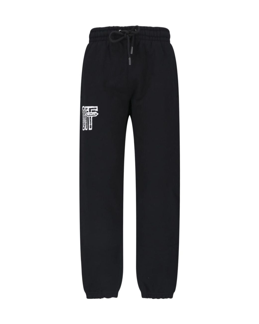 Off-White c/o Virgil Abloh Black Motion Arrow Cuffed Sweatpants for men