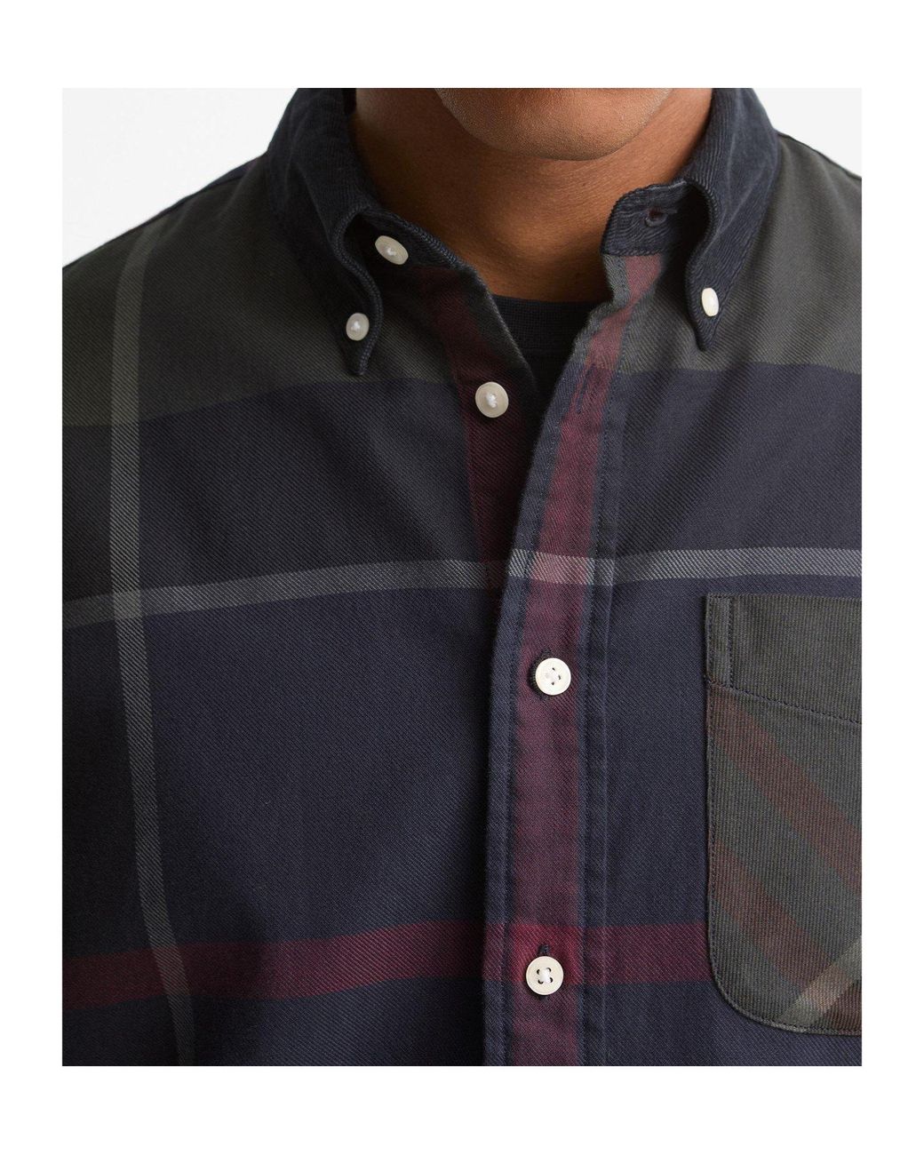 Barbour Blue Tartan Check Long Sleeve Shirt for men