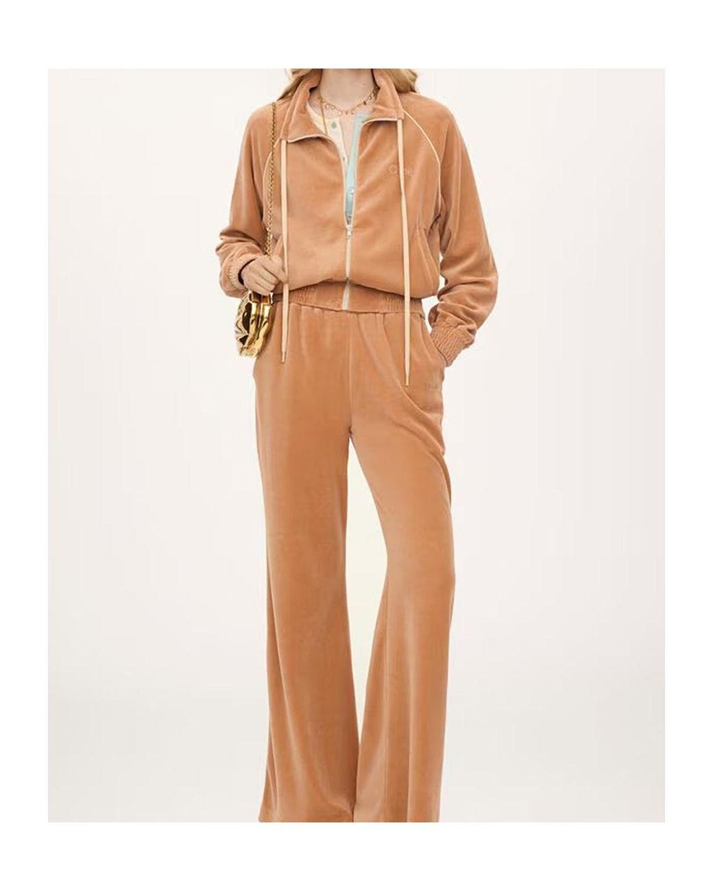 Chloé Brown Chloé Terry Drawstring Pants