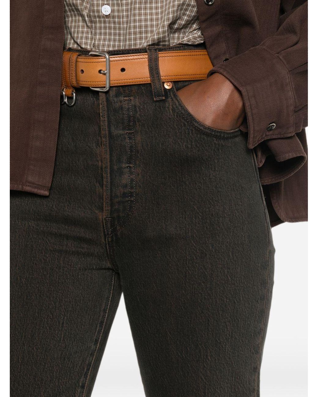 Levi's Black Logo Patch Straight-Leg Jeans