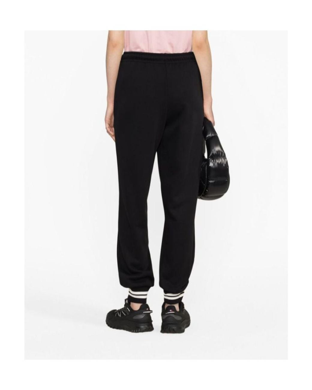 Moncler Black Logo Patch Drawstring Sweatpants
