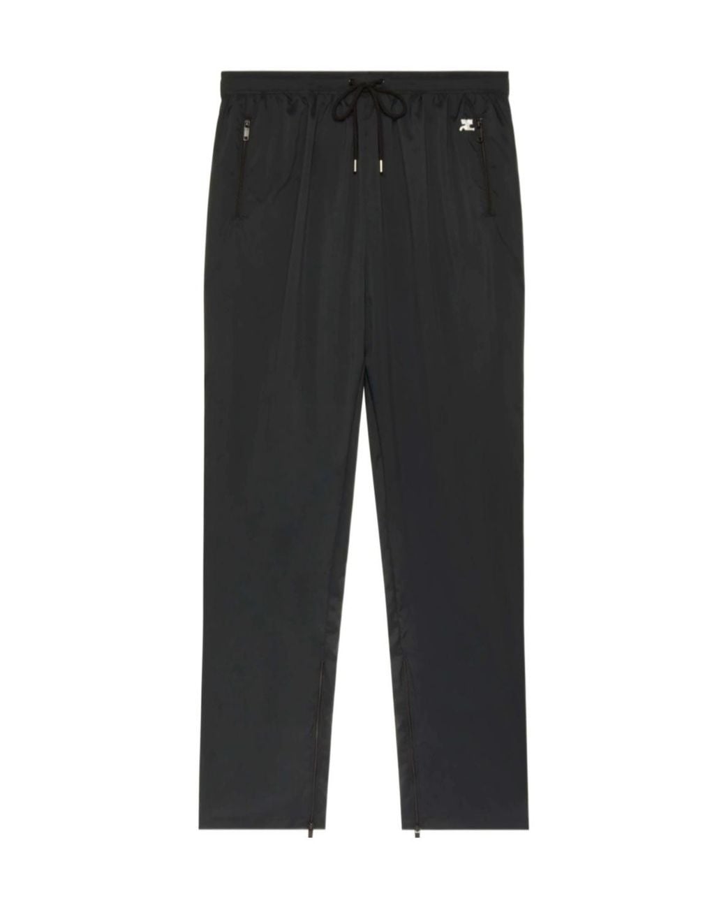 Courreges Black Loose Waist Sweatpants for men