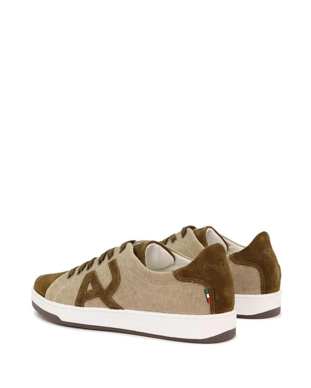 Armani Jeans Brown Logo Low-Top Leisure Sneakers for men