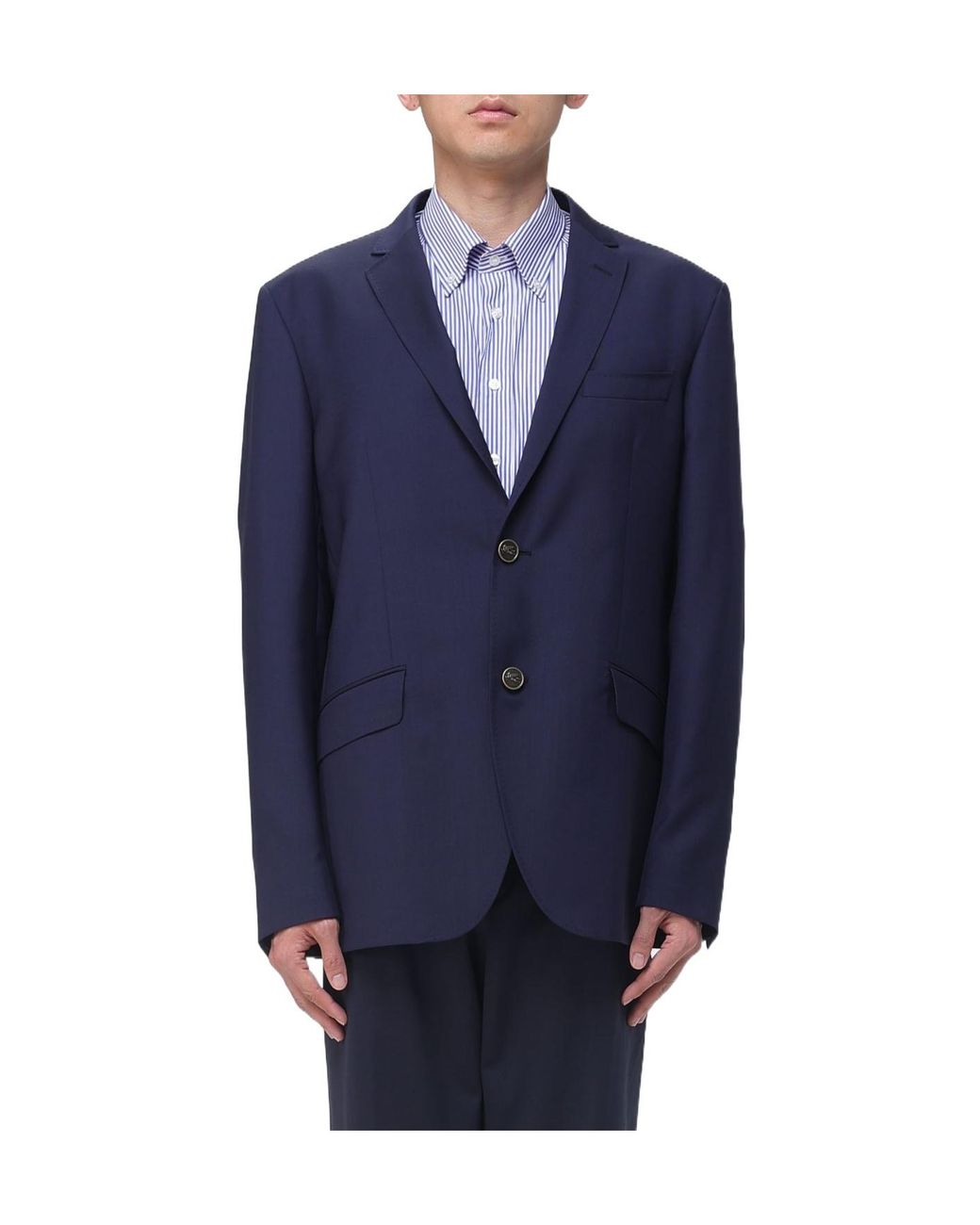 Etro Blue Single-Breasted Tailored Blazer for men