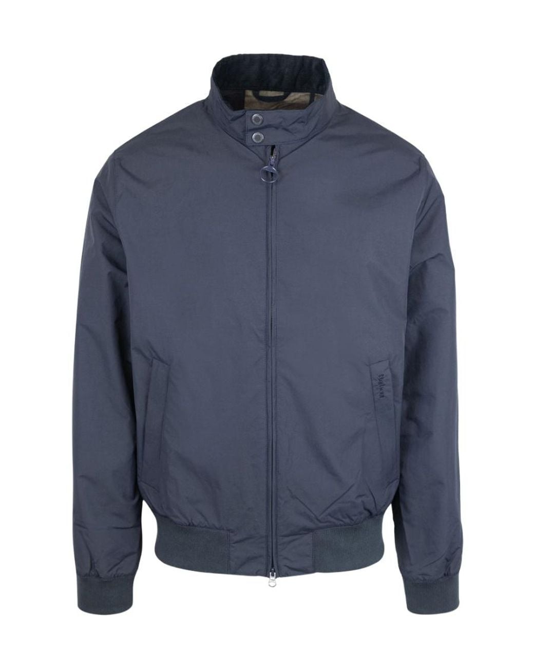 Barbour Blue Zip-Up Bomber Jacket for men