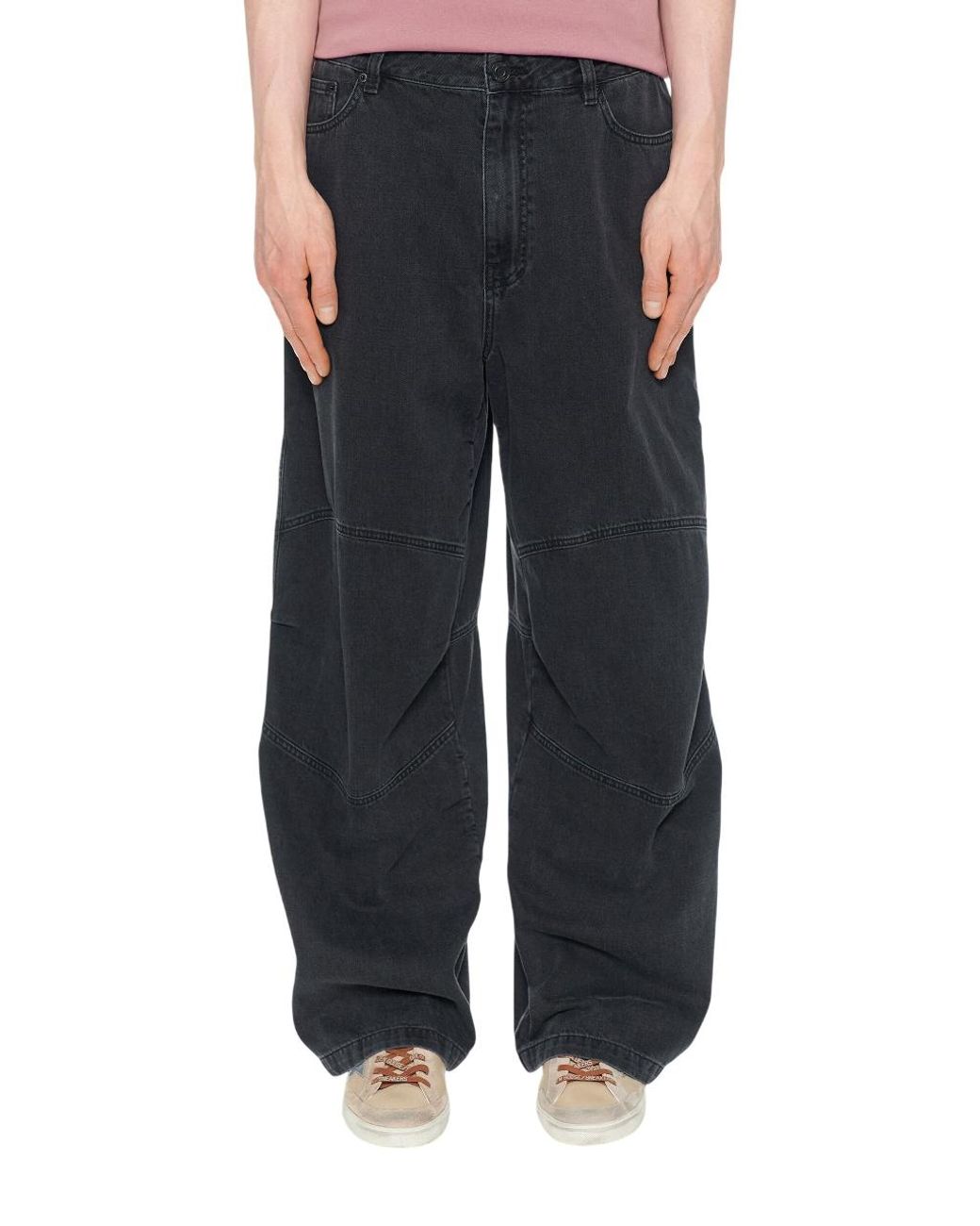 Juun.J Black Logo-Patch Jeans for men