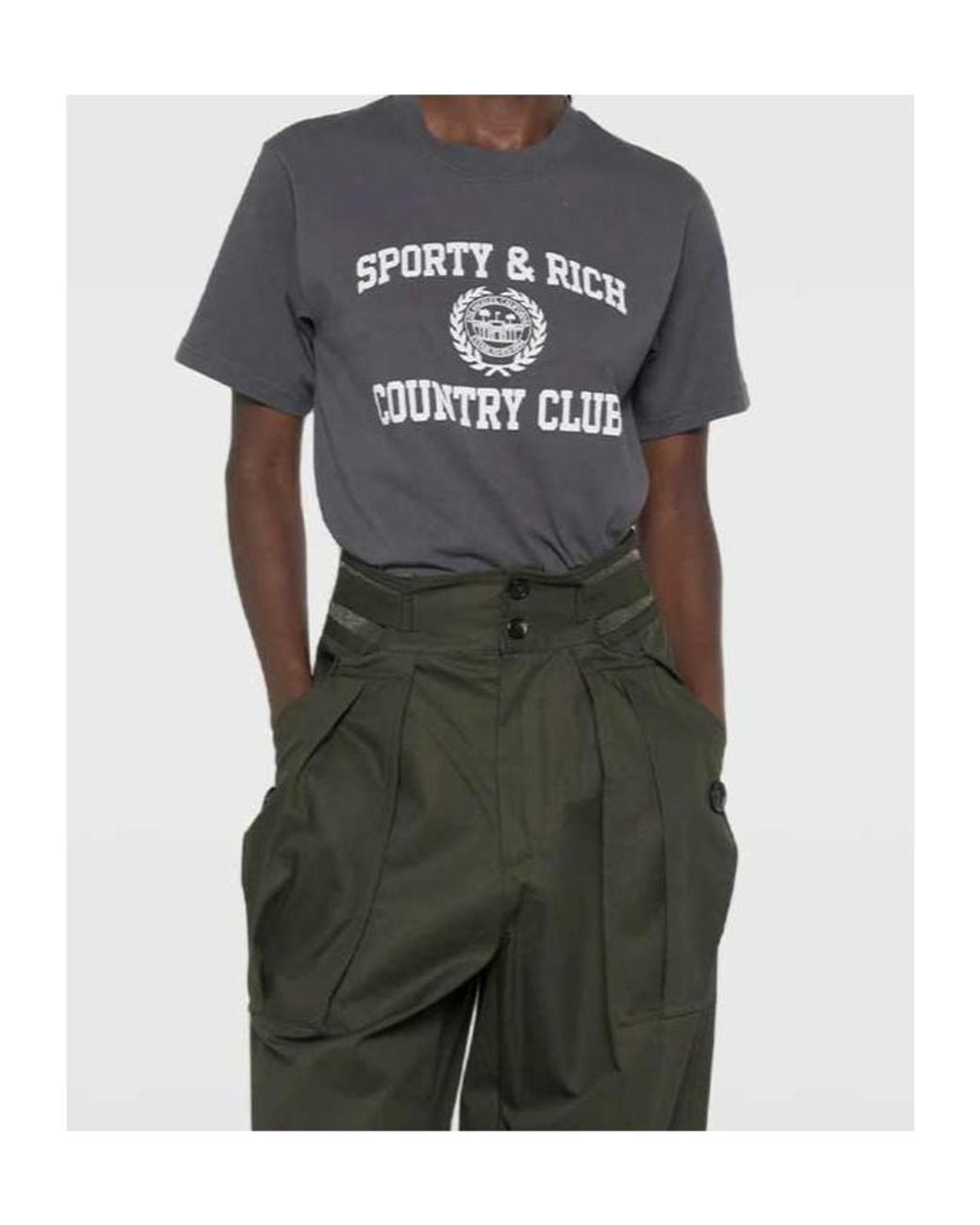 Sporty & Rich Blue Short Sleeve Crewneck T-Shirt