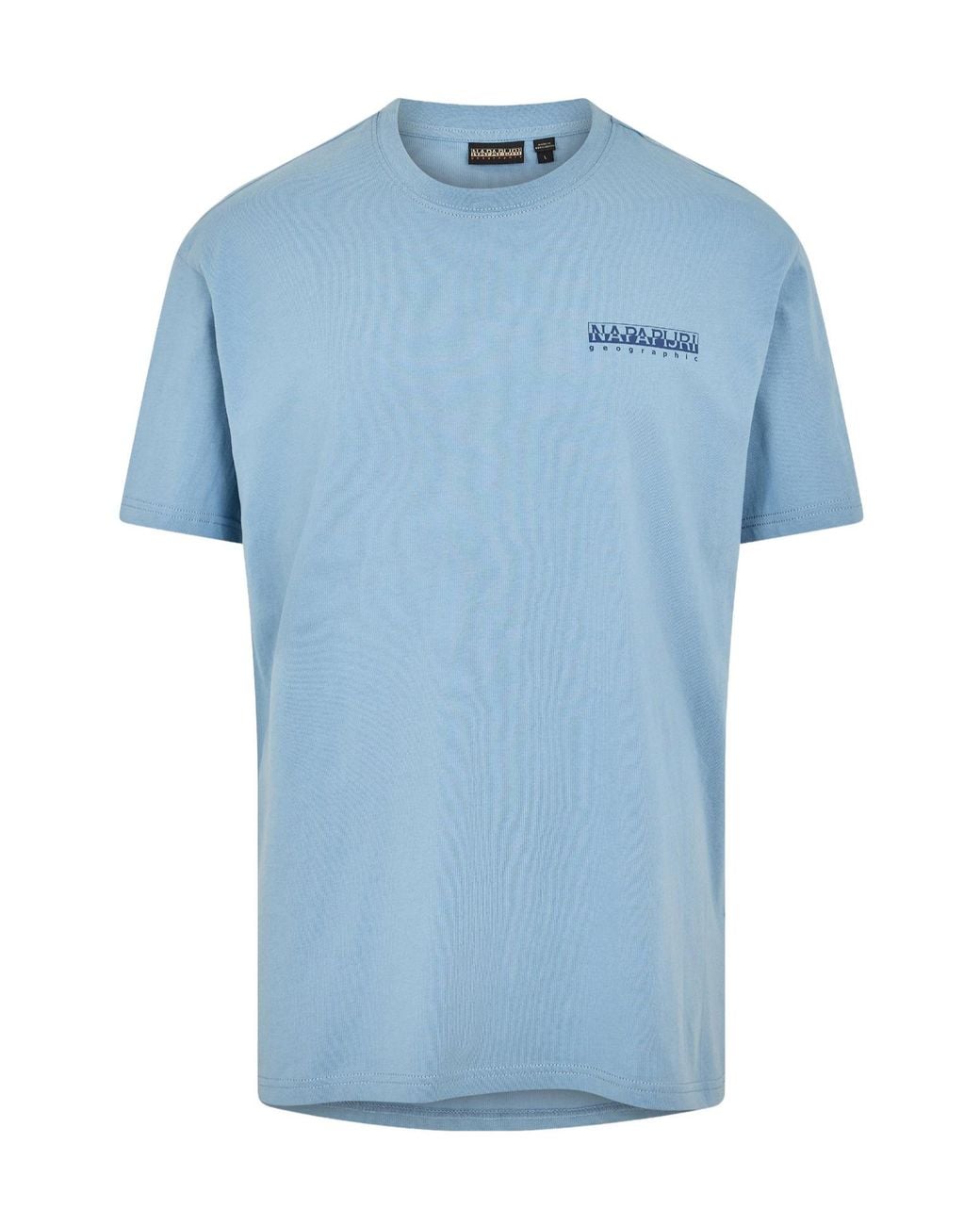 Napapijri Blue Logo Crew Neck T-Shirt for men